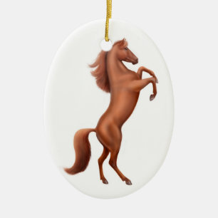 Errichtung der wilden Stallions-Verzierung Keramik Ornament