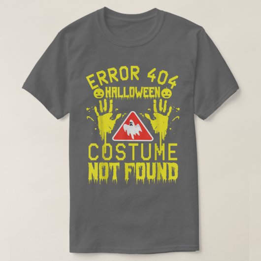 Error 404 Anzug Not Found Halloween Coding Costu T-Shirt (Design vorne)