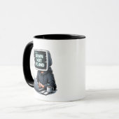 Error 404 Brain Not Found Funny Design – Programme Tasse (Vorderseite Links)