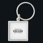 Error 404 Excuse Not Found Minimalist Typewriter  Schlüsselanhänger<br><div class="desc">Carry the standard everywhere. A clear,  heavy-duty acrylic keychain featuring high-definition typewriter printing on both sides for a modern,  industrial look.</div>