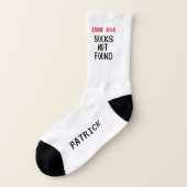 Error 404 meme socks not found funny Birthday gift Socken (Links - Außen)