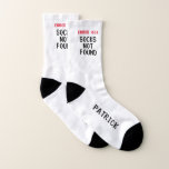 Error 404 meme socks not found funny Birthday gift Socken<br><div class="desc">Error 404 meme socks not found funny Birthday gift for him or her. Add your own custom name or monogram letters to make a unique pair of socks. Cool personalized Birthday or Christmas Holiday gift idea for men and women. White or custom background color. Fun present for son, daughter, brother,...</div>