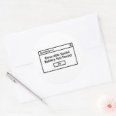 Error 404: Motivation Runder Aufkleber (Umschlag)