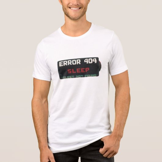 "Error 404: Sleep Not Found – Funny Tech & Program Tri-Blend Shirt (Vorderseite)