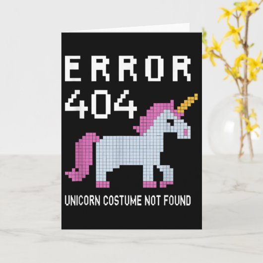 Error 404 Unicorn Costume Found Halloween Programm (Gelbe Blume)