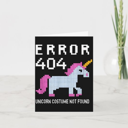 Error 404 Unicorn Costume Found Halloween Programm (Vorderseite)