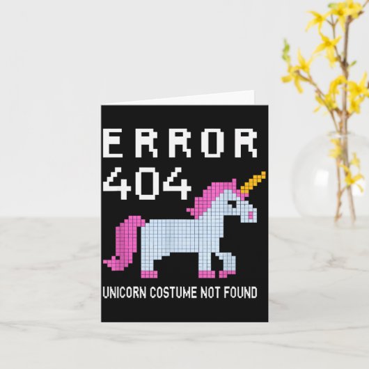 Error 404 Unicorn Costume Found Halloween Programm (Gelbe Blume)