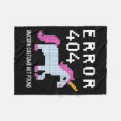 Error 404 Unicorn Costume Found Halloween Programm Fleecedecke (Vorderseite (Horizontal))
