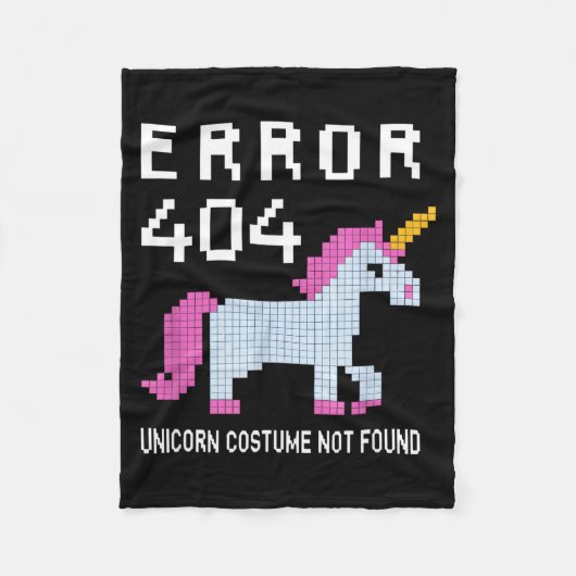 Error 404 Unicorn Costume Found Halloween Programm Fleecedecke (Vorderseite)
