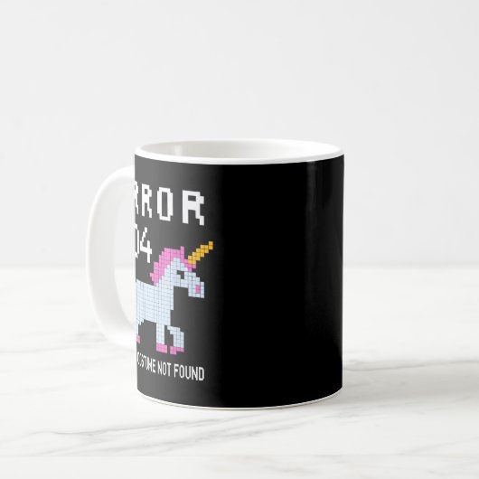 Error 404 Unicorn Costume Found Halloween Programm Kaffeetasse (Vorderseite Links)