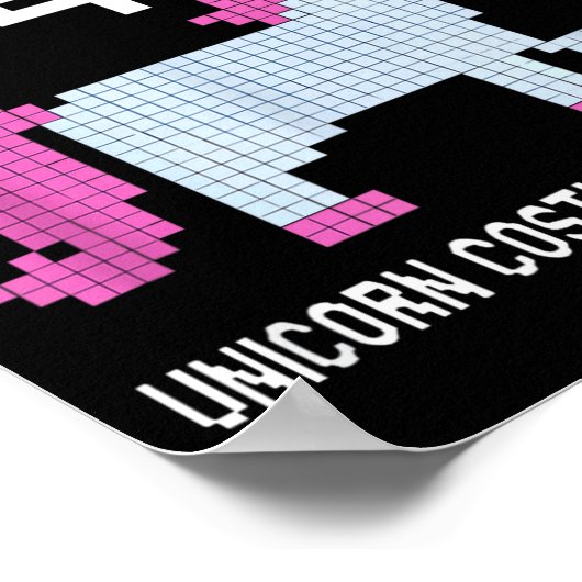 Error 404 Unicorn Costume Found Halloween Programm Poster (Ecke)