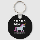 Error 404 Unicorn Costume Found Halloween Programm Schlüsselanhänger (Vorderseite)