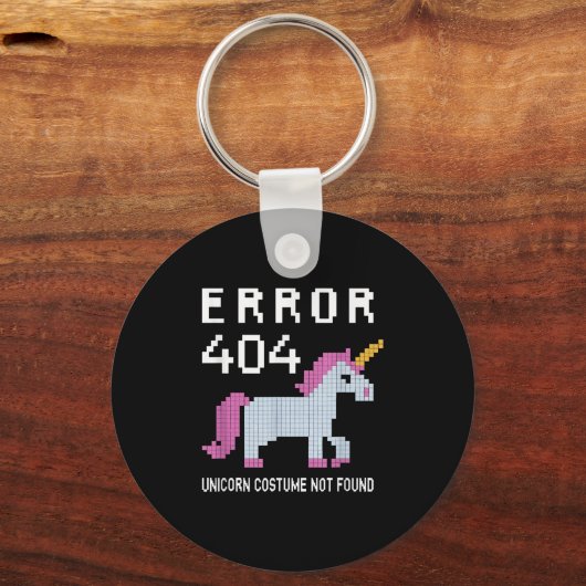 Error 404 Unicorn Costume Found Halloween Programm Schlüsselanhänger (Vorderseite)