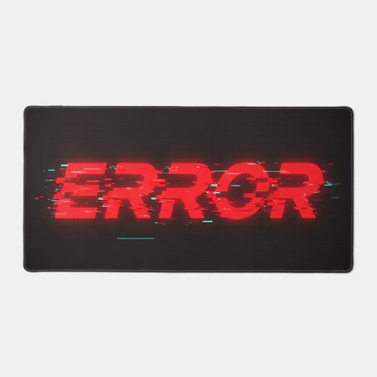 "ERROR" Glitch Aesthetic Extended Desk Mat Schreibtischunterlage (Vorderseite)