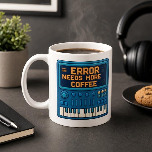 Error: Need More Coffee – Synthesizer Humor Kaffeetasse