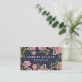 Erröten Blumenstrauß Visitenkarte (Stehend Vorderseite)