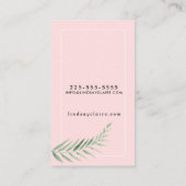 Erröten botanische Visitenkarten Visitenkarte (Rückseite)