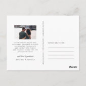 Erröten Burgunder, den BlumenFoto-Hochzeit Ihnen Postkarte (Rückseite)