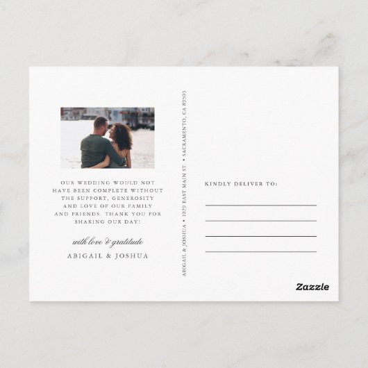 Erröten Burgunder, den BlumenFoto-Hochzeit Ihnen Postkarte (Rückseite)