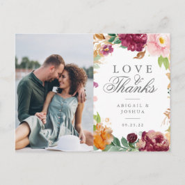 Erröten Burgunder, den BlumenFoto-Hochzeit Ihnen Postkarte