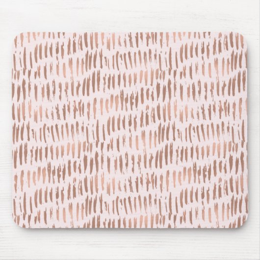 Erröten das rosa abstrakte Rosen-Gold Mousepad (Vorne)