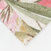 Erröten das rosa korallenrote Blumen Fleecedecke (Ecke)