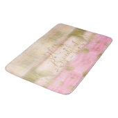 Erröten das rosa schöne Goldbezaubernde Aquarell Badematte (Schrägansicht)