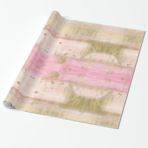 Erröten das rosa schöne Goldbezaubernde Aquarell Geschenkpapier