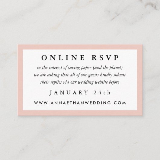 Erröten der Rahmen, der on-line-UAWG Karte Wedding (Vorderseite)