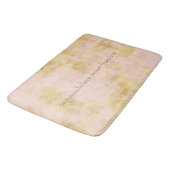 Erröten der rosa personalisierte GoldGrunge Badematte (Schrägansicht)