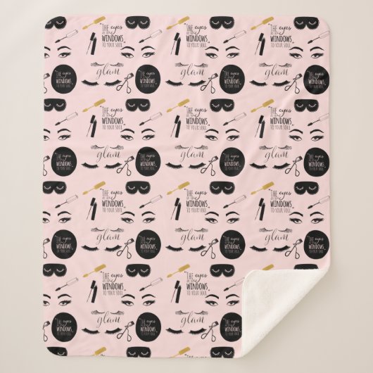 Erröten die rosa schwarzen bezaubernden sherpadecke (Vorderseite)