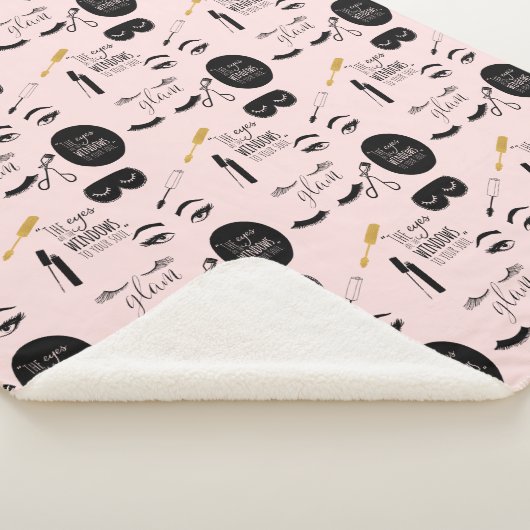 Erröten die rosa schwarzen bezaubernden sherpadecke (3/4)