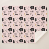 Erröten die rosa schwarzen bezaubernden sherpadecke (Vorderseite (Horizontal))