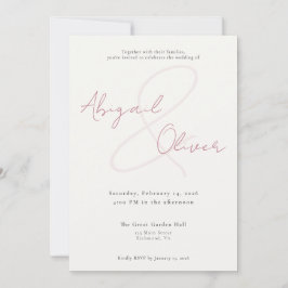 Erröten Elegant & Minimal | Moderne & Einfache Hoc Einladung