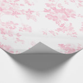 Erröten elegante Blumen der rosa Vintagen Rosen Geschenkpapier (Ecke)