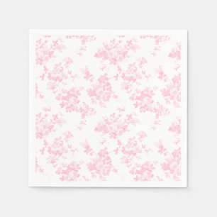 Erröten elegante Blumen der rosa Vintagen Rosen Serviette