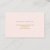 Erröten elegante schicke Typografie des Notars Visitenkarte (Rückseite)