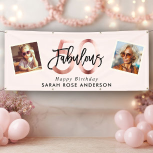 Erröten Fabelhaft 50. Glücklicher Geburtstag Foto  Banner
