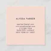 Erröten Gekritzel modisches und schickes | Quadratische Visitenkarte (Rückseite)