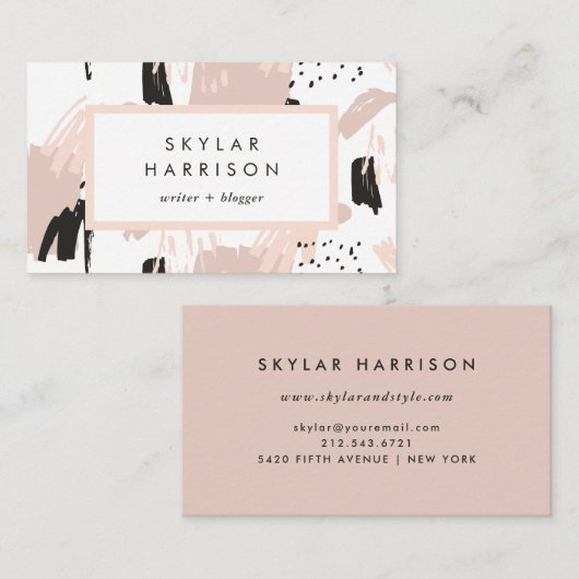 Erröten Gekritzel modisches und schickes | Visitenkarte (Vorne/Hinten)