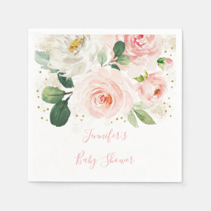 Erröten GoldblumenBabyparty Serviette