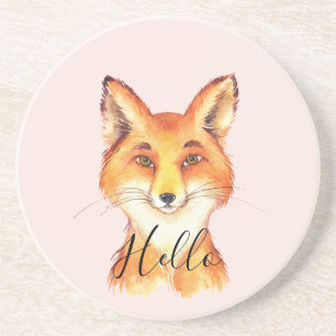 Erröten Hallo Fuchs Getränkeuntersetzer
