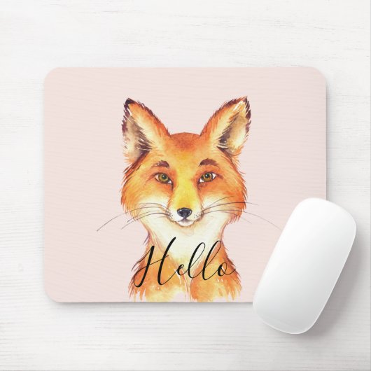 Erröten Hallo Fuchs Mousepad (Mit Mouse)