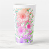 „Erröten in der Nacht“ „Rosa Flüstern auf Schwarz“ Milchtasse (Vorderseite)