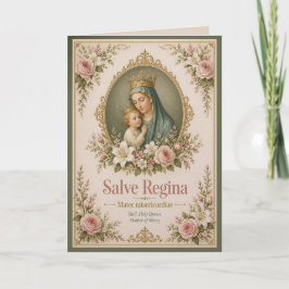 Erröten Marian Salve Regina Katholisches Andachtsb Karte