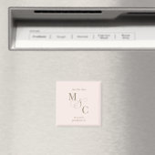 Erröten Minimalistisches Monogramm Hochzeit Termin Magnet (In Situ (Geschirrspüler))