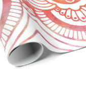 Erröten moderne BlumenMandala des rosa Geschenkpapier (Rolleneckpunkt)