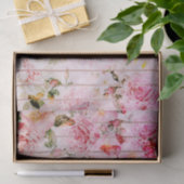 Erröten moderne mit Blumenstreifen des rosa Seidenpapier (Geschenk)