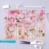 Erröten moderne mit Blumenstreifen des rosa Seidenpapier (Handwerk)