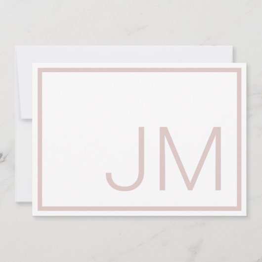 Erröten Monogramm Anfangsbuchstaben Danke Flache N (Vorderseite)